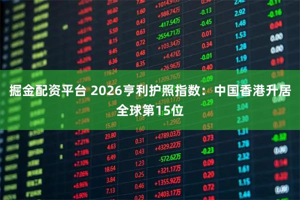 掘金配资平台 2026亨利护照指数：中国香港升居全球第15位
