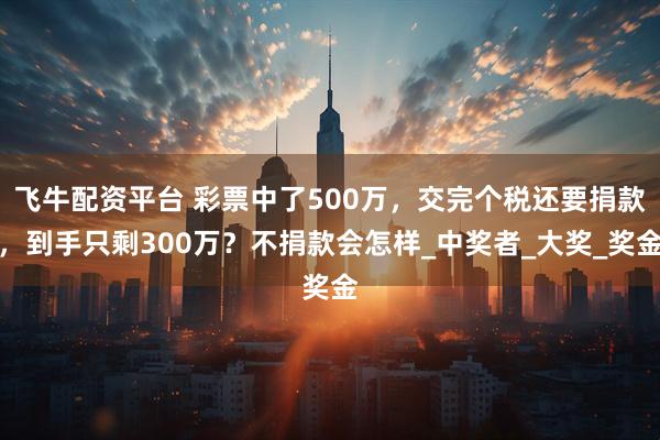 飞牛配资平台 彩票中了500万，交完个税还要捐款，到手只剩300万？不捐款会怎样_中奖者_大奖_奖金